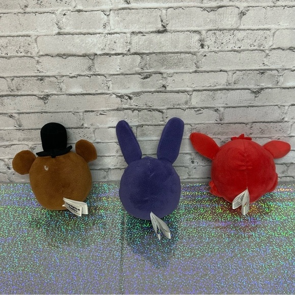 FIVE NIGHTS AT FREDDY'S Plush Lot of 3 Plush Heads 6 in Freddy Bonnie Foxie FNAF - Picture 5 of 11
